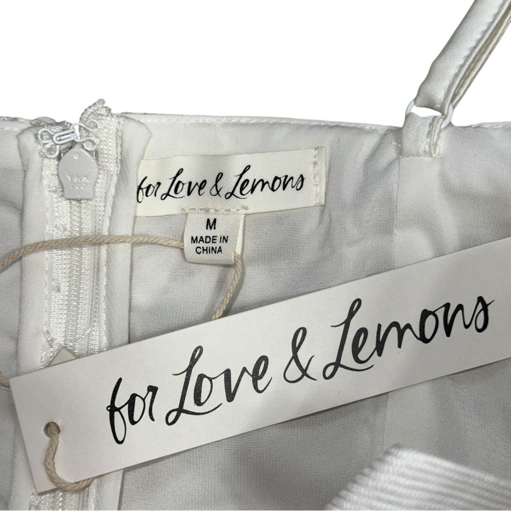 For Love & Lemons White Lily Bodysuit Bridal Gown Womens M - Picture 5 of 9